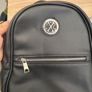 Christian Lacroix Black Backpack with Silver Accents